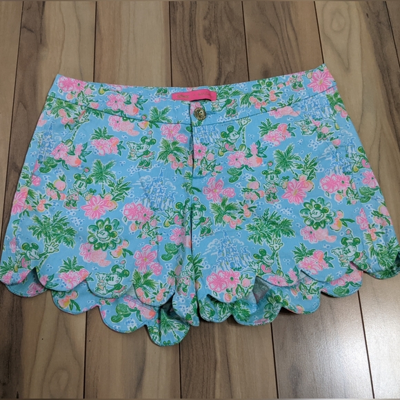 Lilly Pulitzer Pants - NWOT! Lilly Pulitzer For Disney Buttercup Shorts Blue Ibiza Women's Size 8